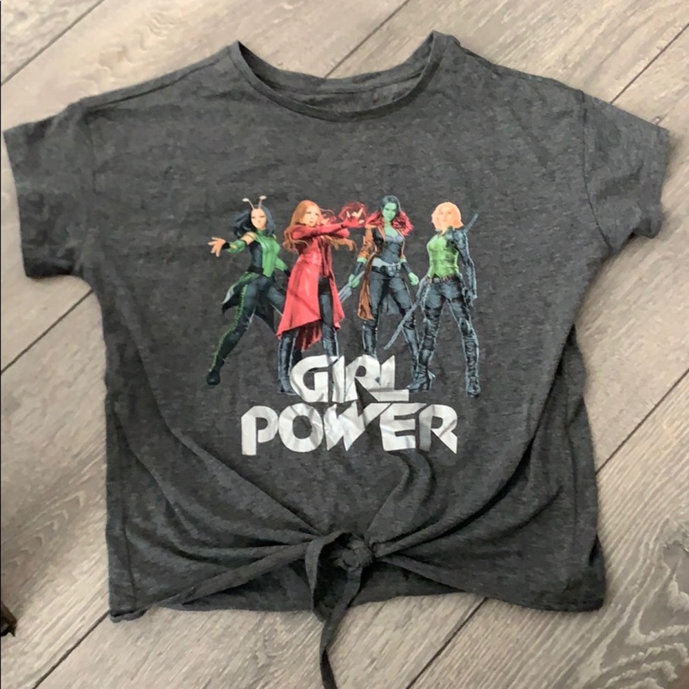 Disney Marvel GIRL POWER Cropped/Tied Shirt